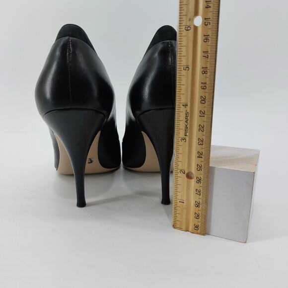 Salvatore Ferragamo Black Pumps Suede Trimmed Leather 8 B - Picture 6 of 12